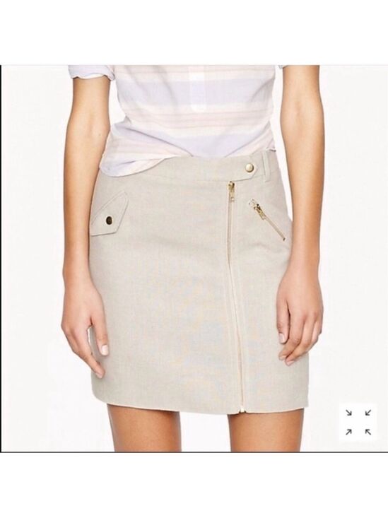 J. Crew Dresses & Skirts - J. Crew Tan Beige Linen Utility Skirt